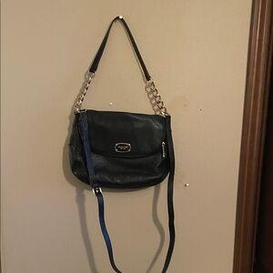 MICHAEL Michael Kors Black and Blue Shoulder Bag